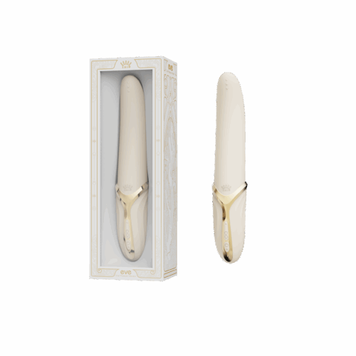 ZALO - 極光系列 EVE 仿真搖擺舌舔加熱充電震動棒 象牙白