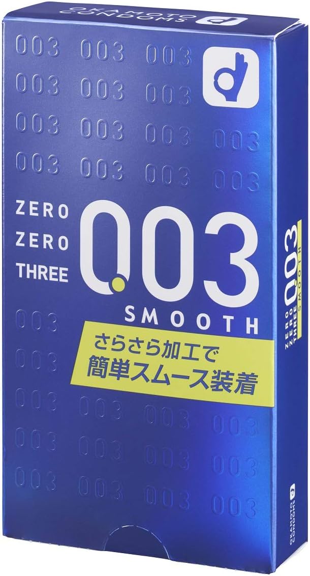 岡本 OKAMOTO ZERO-THREE 0.03避孕套 柔順粉末超薄潤滑ZERO-THREE超薄避孕套，抗過敏柔順粉末呵護體驗 岡本柔順粉末避孕套，10片裝自然舒適無感貼膚