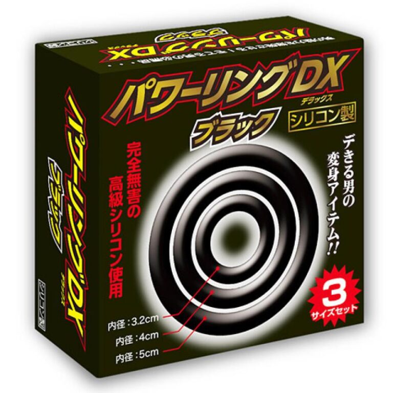 日本KML – POWER RING DX 純黑陰莖鎖精套環 [3個裝]