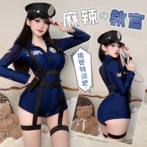 霏慕 – FBI制服風包臀設計 麻辣教官連體情趣內衣