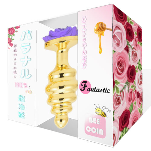 日本Premium-A – 探秘花叢 金屬冰感玫瑰造型肛塞 [L號]