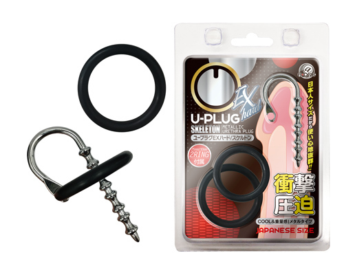 日本A-ONE – U-PLUG EX HARD金屬螺紋尿道刺激棒 SKELETON款